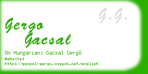 gergo gacsal business card
